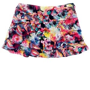 LUCKY in LOVE Women’s TECHNO TROPIC Shorts GOLF Pickleball SKORT Size XS